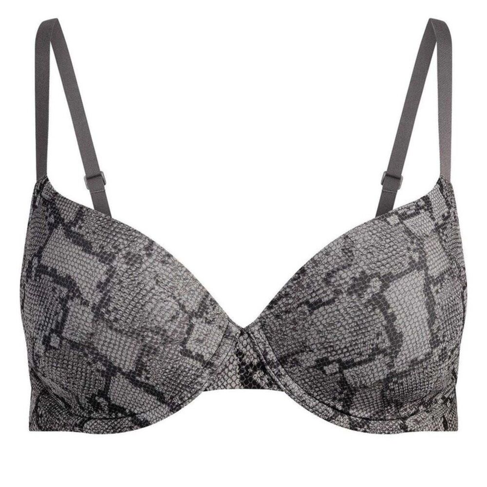 Skims Womens/Ladies Fits Everybody Snake Print T-Shirt Bra / Shadow